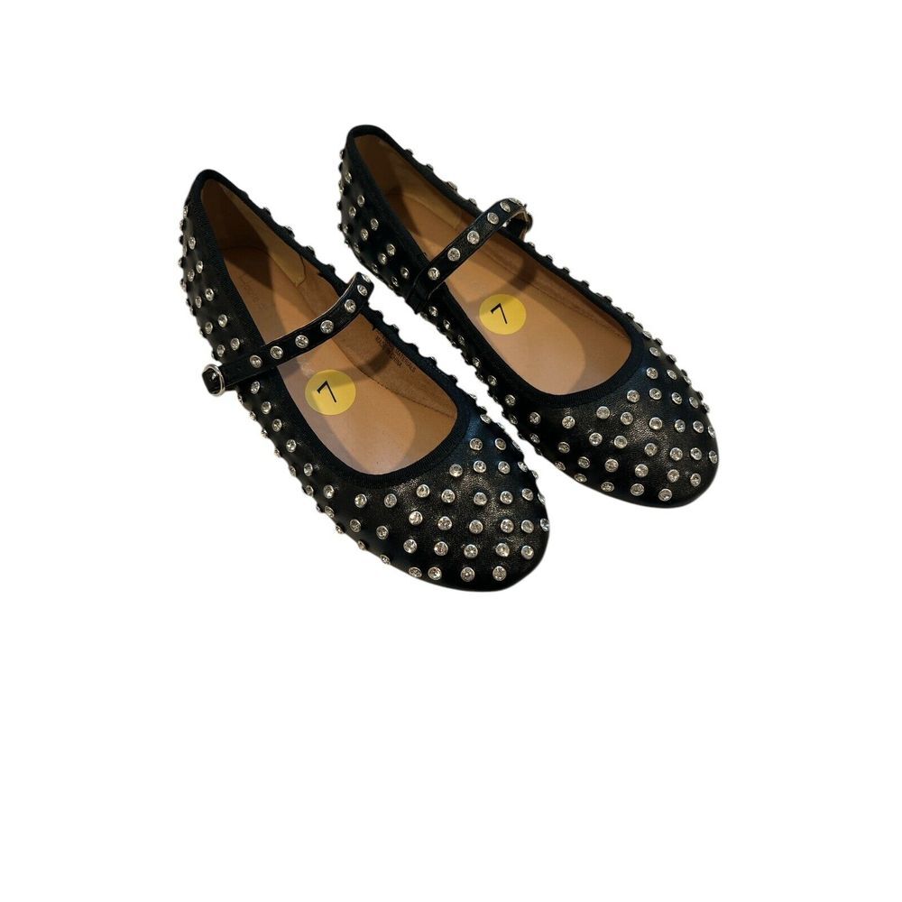 NEW House of Harlow 1960 Mary Jane Ballet Flats Black Rhinestone Dazzle …